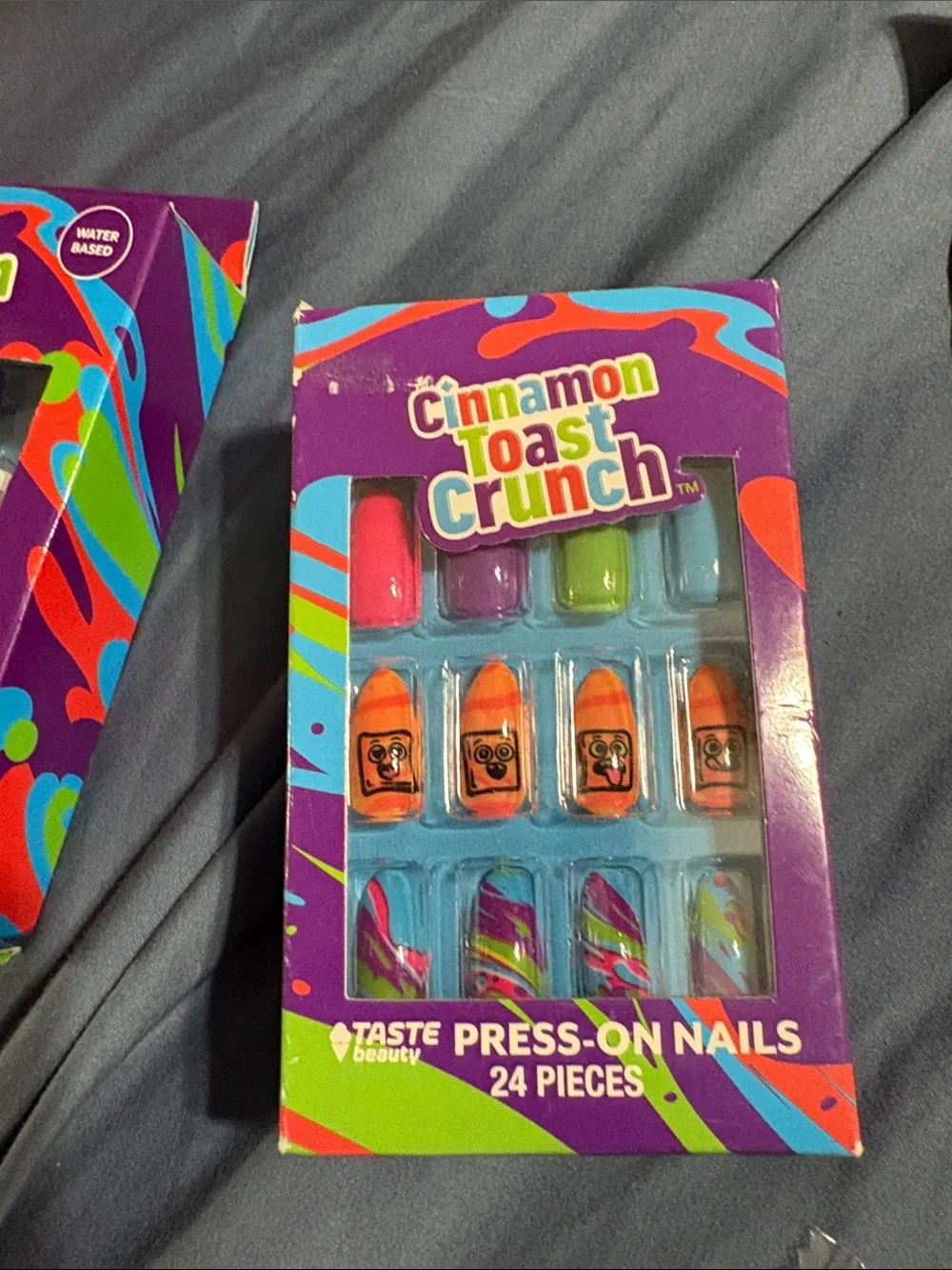 'Pouch with mirror, socks, Cinnamon Toast Crunch items and Trader Joe’s lip duo - Picture 5 of 11